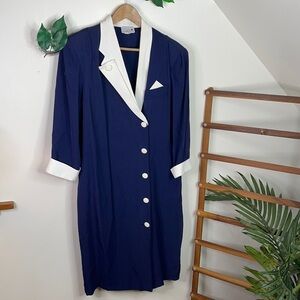 Vintage Retro Business Career Scarlett Brand Coat Dress 13/14